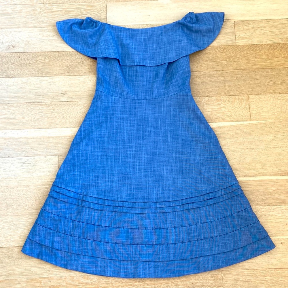 Banana Republic Off the Shoulder Chambray Midi Dress